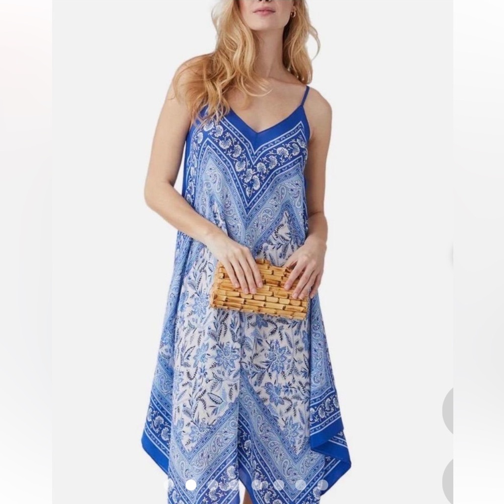 J McLaughlin Blue Bandana Dress